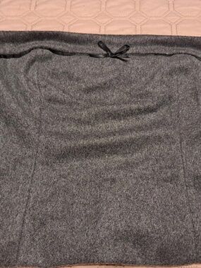 Zara Size Medium M Cozy Gray Knit Strapless Halter with Bow Trim lot6381